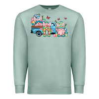 Seafoam Easter gnomes truck Premium Sweatshirt - OliviaCreatesArt