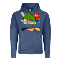 Vintage Denim custom teacher books Vintage Hoodie - NancyCooperArtShop
