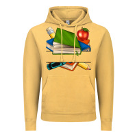 Vintage Mustard custom teacher books Vintage Hoodie - NancyCooperArtShop