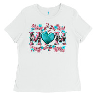 White cherry blossoms mom Ladies Tee - Artiststas