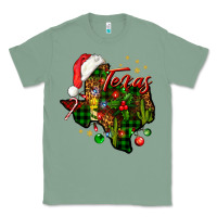 Sage Christmas Texas map Classic Tee - NancyCooperArtShop