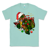 Seafoam Christmas Texas map Classic Tee - NancyCooperArtShop