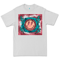 Western Lightning Bolt Smiling Face Turquoise Premium Tee | Teevron