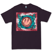 Plum western lightning bolt smiling face turquoise Premium Tee - BarkalooDesign