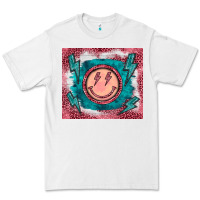 White western lightning bolt smiling face turquoise Premium Tee - BarkalooDesign
