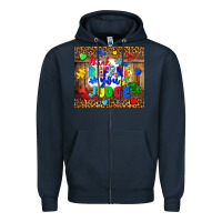 Navy think before you judge Zipper Hoodie - CowGirlArtShop