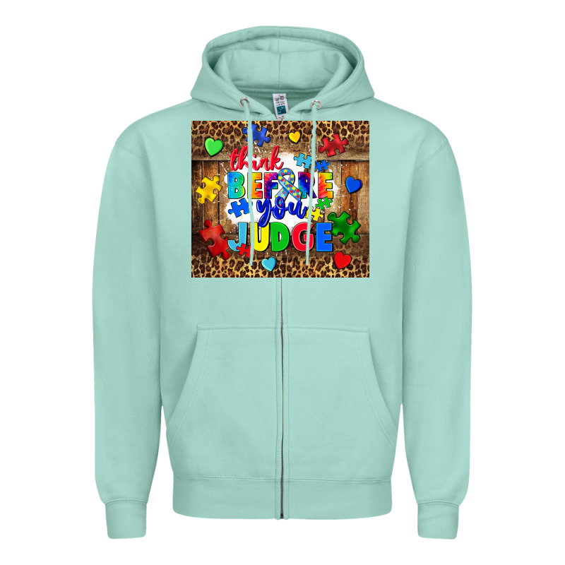 Think Before You Judge Zipper Hoodie by CowGirlArtShop | Teevron
