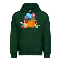 Forest Green Easter Coffee Urban Hoodie - CowhideDigitalArt