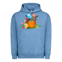 Pigment Pebble Blue Easter Coffee Urban Hoodie - CowhideDigitalArt