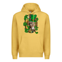 Antique Gold St. Patrick's day Donkey Premium Hoodie - CowGirlArtShop
