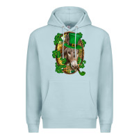 Blue Mist St. Patrick's day Donkey Premium Hoodie - CowGirlArtShop