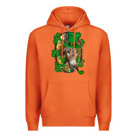 Carrot St. Patrick's day Donkey Premium Hoodie - CowGirlArtShop