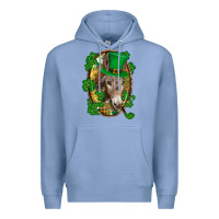 Colony Blue St. Patrick's day Donkey Premium Hoodie - CowGirlArtShop
