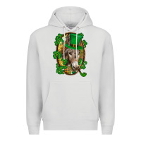 Dove Grey St. Patrick's day Donkey Premium Hoodie - CowGirlArtShop
