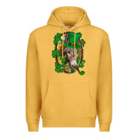 Mustard St. Patrick's day Donkey Premium Hoodie - CowGirlArtShop