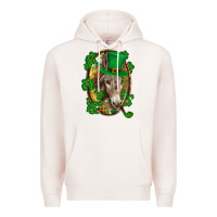 Pale Pink St. Patrick's day Donkey Premium Hoodie - CowGirlArtShop