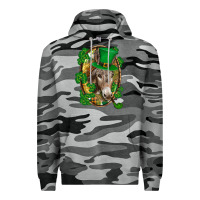 Slate Camo St. Patrick's day Donkey Premium Hoodie - CowGirlArtShop