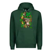 Sports Green St. Patrick's day Donkey Premium Hoodie - CowGirlArtShop