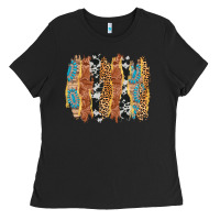 Black western brushstrokes Ladies Tee - AdoDesignShop