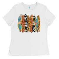 White western brushstrokes Ladies Tee - AdoDesignShop