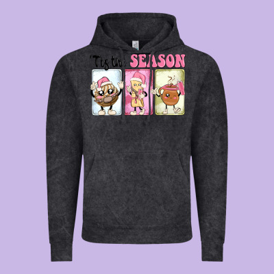 Christmas Tis The Season Vintage Hoodie Designed By Maliassmallbusiness