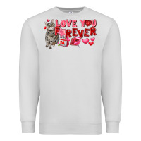 Dove Grey Love you forever Premium Sweatshirt - FaDigitalArtStudio