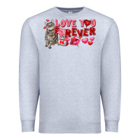 Heather Grey Love you forever Premium Sweatshirt - FaDigitalArtStudio