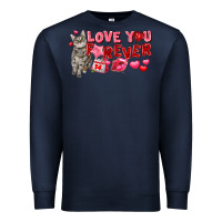 Navy Love you forever Premium Sweatshirt - FaDigitalArtStudio