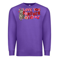 Purple Love you forever Premium Sweatshirt - FaDigitalArtStudio