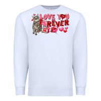 White Love you forever Premium Sweatshirt - FaDigitalArtStudio