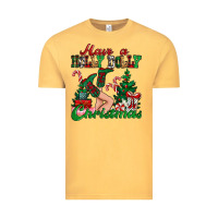 Vintage Mustard have a holly dolly christmas Vintage Tee - MaliasSmallBusiness