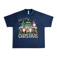 Navy merry christmas gnomes truck Urban Heavy Tee - MaliasSmallBusiness