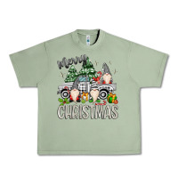 Oil Green merry christmas gnomes truck Urban Heavy Tee - MaliasSmallBusiness