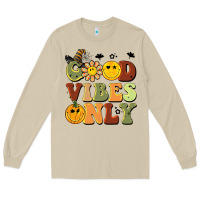 Mushroom halloween good vibes only Long Sleeve Tee - BarkalooDesign