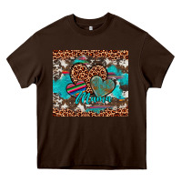 Chocolate Brown hearts mama Heavy Core Tee - Artiststas