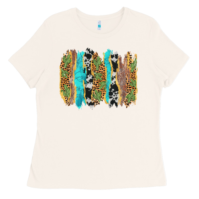 Western Brushstrokes Ladies Tee by AdoDesignShop | Teevron