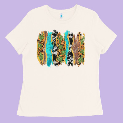 Western Brushstrokes Ladies Tee Designed By Adodesignshop