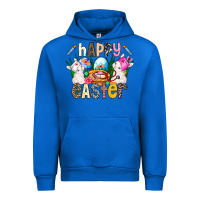 Cobalt Happy Easter Urban Hoodie - CowhideDigitalArt