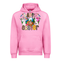 Fuchsia Pink Happy Easter Urban Hoodie - CowhideDigitalArt