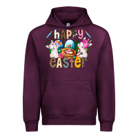 Mauve Wine Happy Easter Urban Hoodie - CowhideDigitalArt