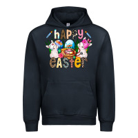 Navy Happy Easter Urban Hoodie - CowhideDigitalArt