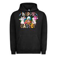 Pigment Black Happy Easter Urban Hoodie - CowhideDigitalArt