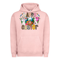 Pigment Salmon Happy Easter Urban Hoodie - CowhideDigitalArt