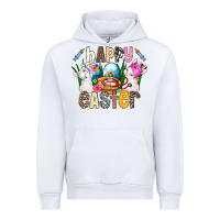 White Happy Easter Urban Hoodie - CowhideDigitalArt