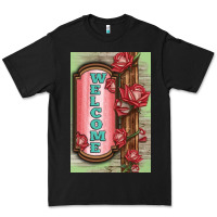 Black Western Red Roses Welcome Premium Tee - LillyAllenDesigns