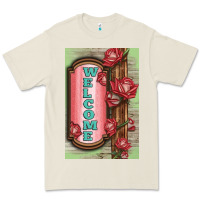 Bone Western Red Roses Welcome Premium Tee - LillyAllenDesigns