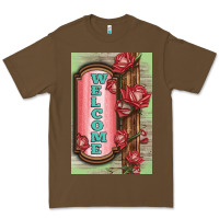 Cacao Western Red Roses Welcome Premium Tee - LillyAllenDesigns