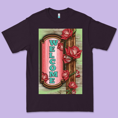 Western Red Roses Welcome Premium Tee Designed By Lillyallendesigns