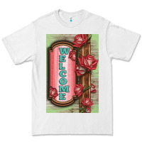White Western Red Roses Welcome Premium Tee - LillyAllenDesigns