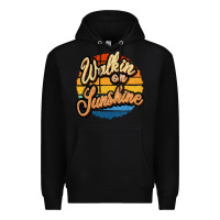 Black Walking on Sunshine Premium Hoodie - JahusDesignShop